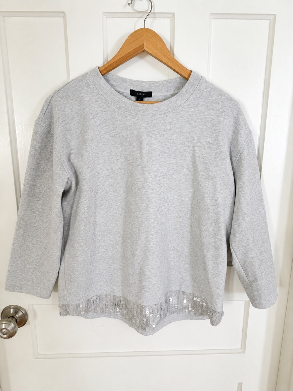 J. Crew Light Gray Crewneck Sweatshirt